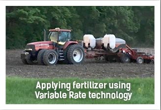 Applying fertilizer using variable rate tachnology